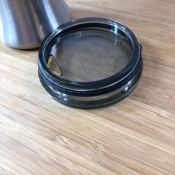 Ozark Trail Large Pilsner Silver Steel Tumbler w/ Lid Hot Cold 9" Tall - Picture 5 of 10